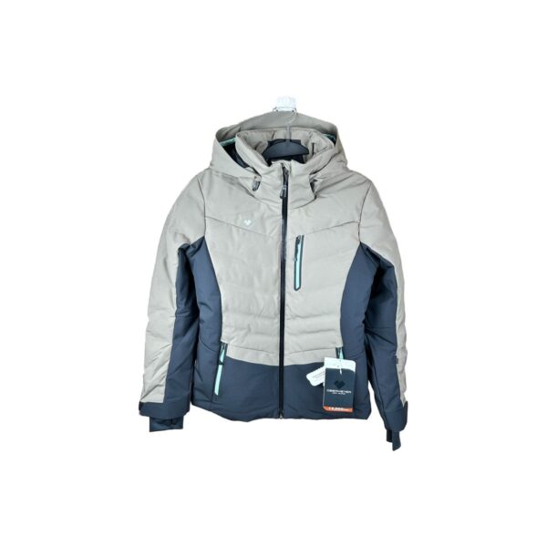 Veste de ski à capuche Obermeyer femme gris kaki/noir taille XS