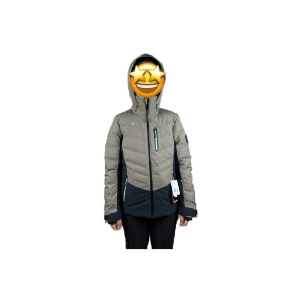 Veste de ski à capuche Obermeyer femme gris kaki/noir taille XS — vue 2