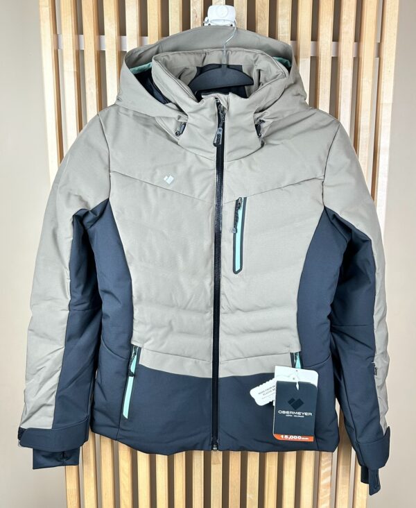 Veste de ski à capuche Obermeyer femme gris kaki/noir taille XS — vue 10