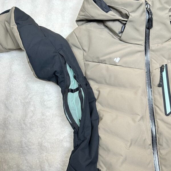Veste de ski à capuche Obermeyer femme gris kaki/noir taille XS — vue 13