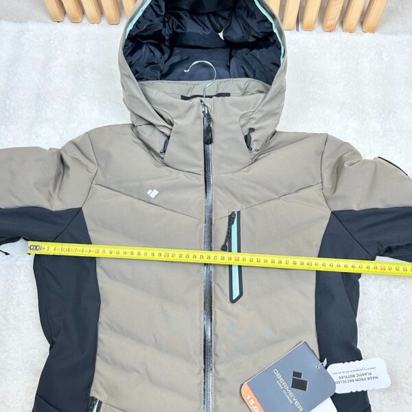 Veste de ski à capuche Obermeyer femme gris kaki/noir taille XS — vue 17