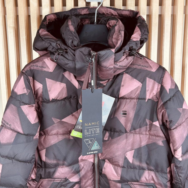 Doudoune longue à capuche G-Star Long Slim Hood Puffer WMN femme noir/bordeaux taille S — vue 3
