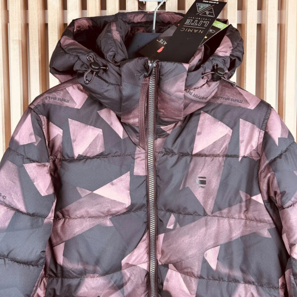 Doudoune longue à capuche G-Star Long Slim Hood Puffer WMN femme noir/bordeaux taille S — vue 5