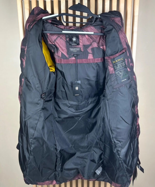 Doudoune longue à capuche G-Star Long Slim Hood Puffer WMN femme noir/bordeaux taille S — vue 12
