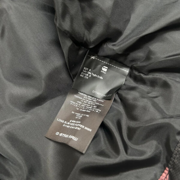 Doudoune longue à capuche G-Star Long Slim Hood Puffer WMN femme noir/bordeaux taille S — vue 14