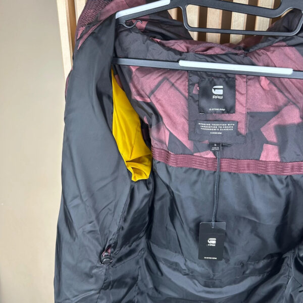 Doudoune longue à capuche G-Star Long Slim Hood Puffer WMN femme noir/bordeaux taille S — vue 17