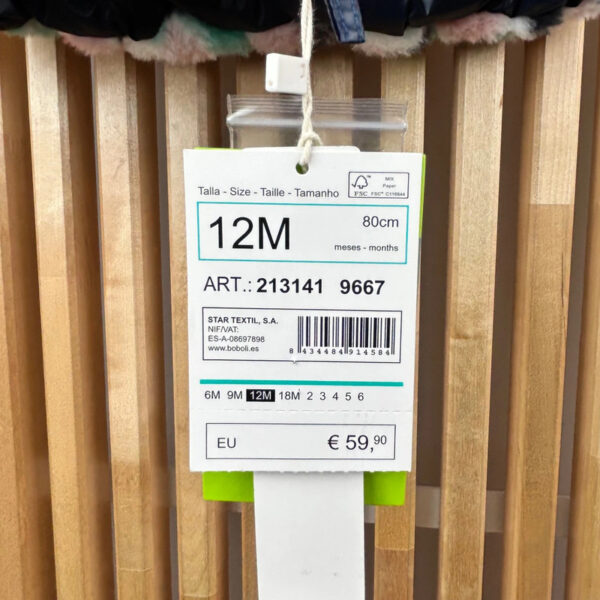Doudoune réversible à capuche pour bébé Boboli multicolore taille 12M / 80 cm — vue 8