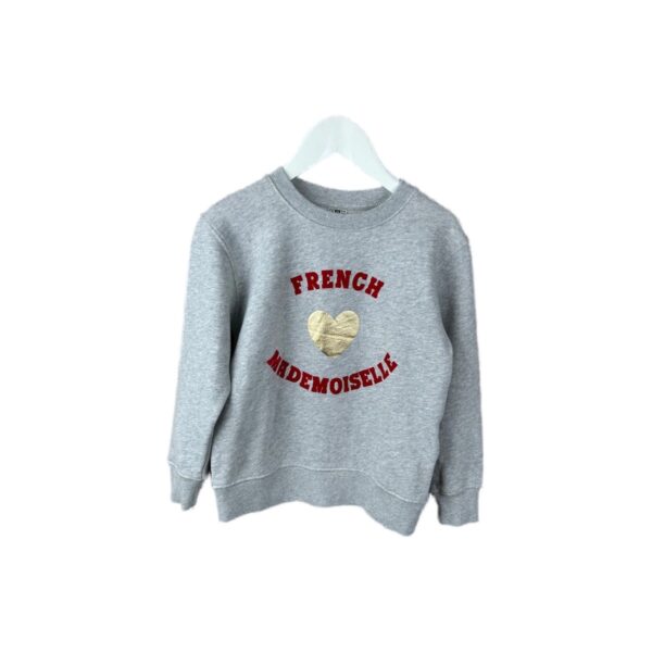 Sweat-shirt Bonton French gris chiné taille 4 ans