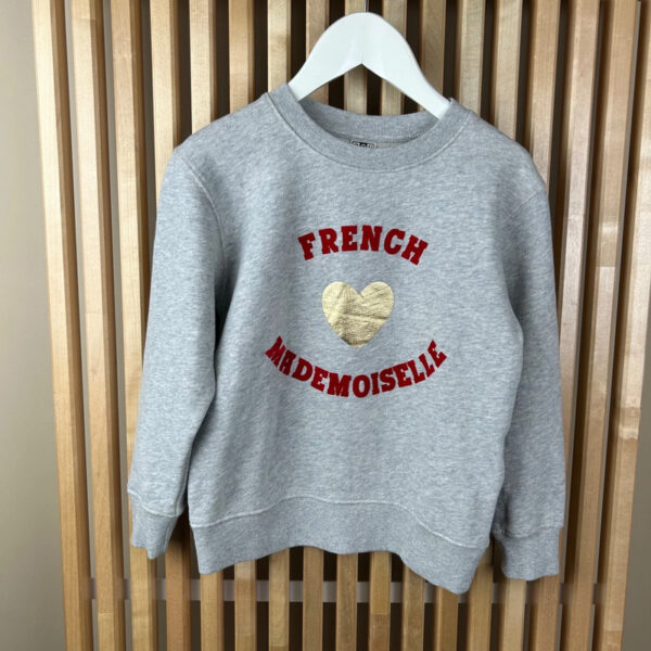 Sweat-shirt Bonton French gris chiné taille 4 ans — vue 2