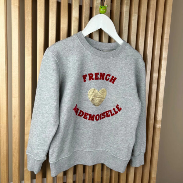 Sweat-shirt Bonton French gris chiné taille 4 ans — vue 3