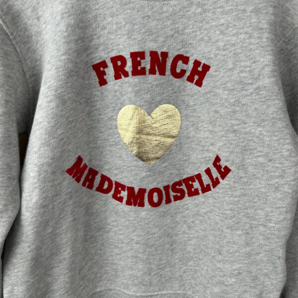 Sweat-shirt Bonton French gris chiné taille 4 ans — vue 4