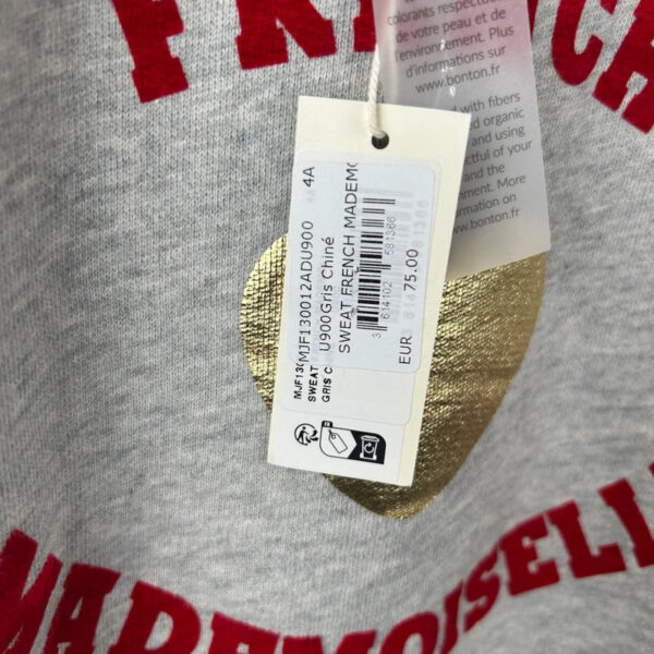 Sweat-shirt Bonton French gris chiné taille 4 ans — vue 7