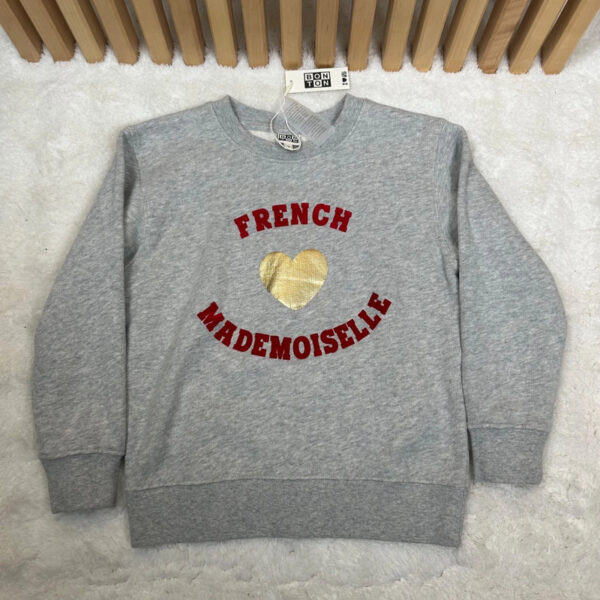 Sweat-shirt Bonton French gris chiné taille 4 ans — vue 9
