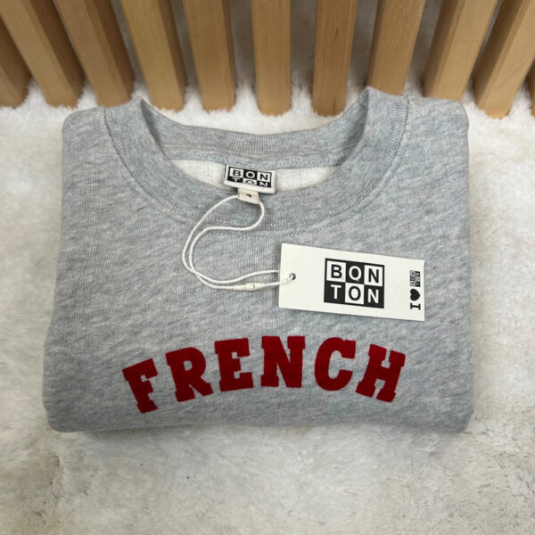 Sweat-shirt Bonton French gris chiné taille 4 ans — vue 21