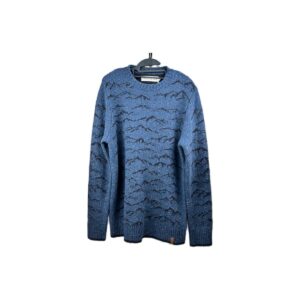 Pull col rond Obermeyer homme bleu chiné taille M