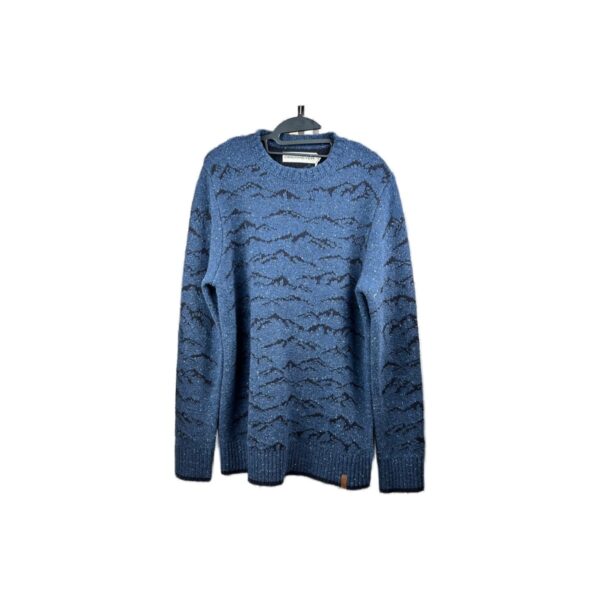 Pull col rond Obermeyer homme bleu chiné taille M