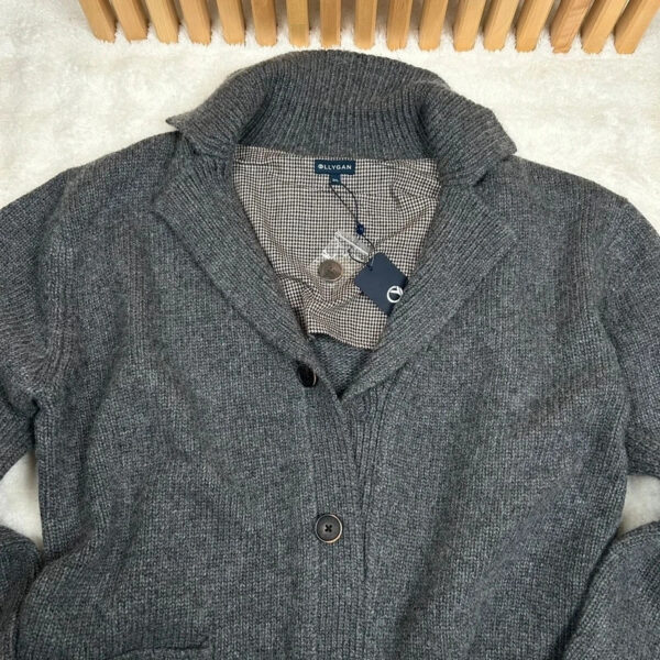 Gilet cardigan en maille à col châle Olly Gan Gislain homme gris anthracite taille XXL — vue 4