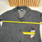 Gilet cardigan en maille à col châle Olly Gan Gislain homme gris anthracite taille XXL — vue 11