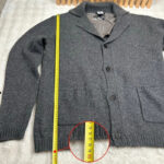 Gilet cardigan en maille à col châle Olly Gan Gislain homme gris anthracite taille XXL — vue 12
