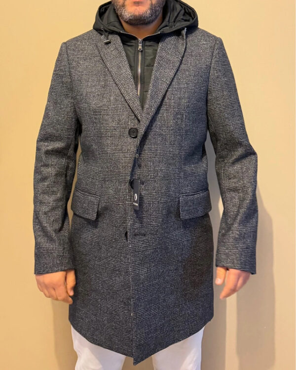 Manteau à capuche Olly Gan TOMMASO homme gris anthracite taille M — vue 2