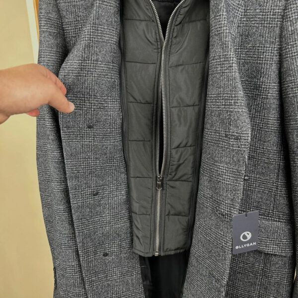 Manteau à capuche Olly Gan TOMMASO homme gris anthracite taille M — vue 8