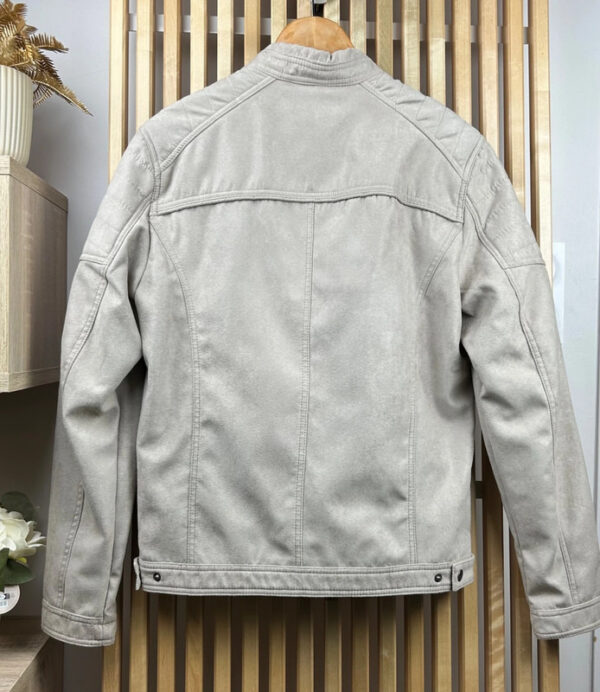 Veste en similicuir Jack & Jones Jjerock PU Jacket homme beige taille M — vue 4