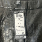 Pantalon slim effet croco Vero Moda VM Wren HW Slim Croc Pants femme noir taille S — vue 6