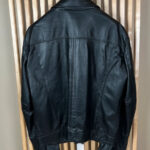 Blouson en cuir Trussardi homme noir taille 54 — vue 9