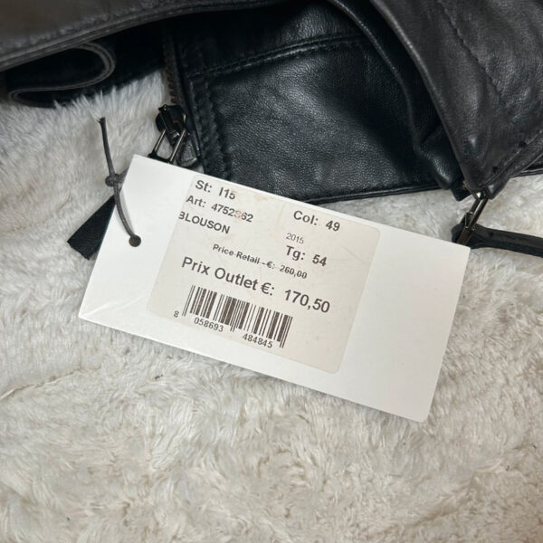 Blouson en cuir Trussardi homme noir taille 54 — vue 11