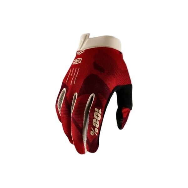 Gants de vélo tout-terrain 100% iTrack Sentinel Terra unisexe rouge taille XL