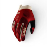 Gants de vélo tout-terrain 100% iTrack Sentinel Terra unisexe rouge taille XL — vue 2