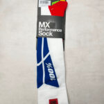 Chaussettes motocross 100% Adult Thin Performance MX Sock unisexe blanc/bleu/rouge taille L/XL (EU 42-46) — vue 4
