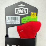 Chaussettes motocross 100% Adult Thin Performance MX Sock unisexe blanc/bleu/rouge taille L/XL (EU 42-46) — vue 5