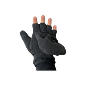 Moufles mitaines convertibles Kiruna unisexe noir taille 10