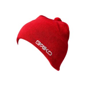 Bonnet à pompon Briko unisexe rouge taille TU