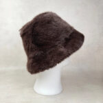 Bonnet en fausse fourrure femme marron foncé taille TU — vue 4