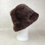 Bonnet en fausse fourrure femme marron foncé taille TU — vue 5