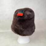 Bonnet en fausse fourrure femme marron foncé taille TU — vue 6
