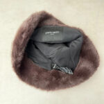 Bonnet en fausse fourrure femme marron foncé taille TU — vue 9