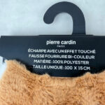 Écharpe en fausse fourrure unisexe camel taille 100 × 15 cm — vue 5