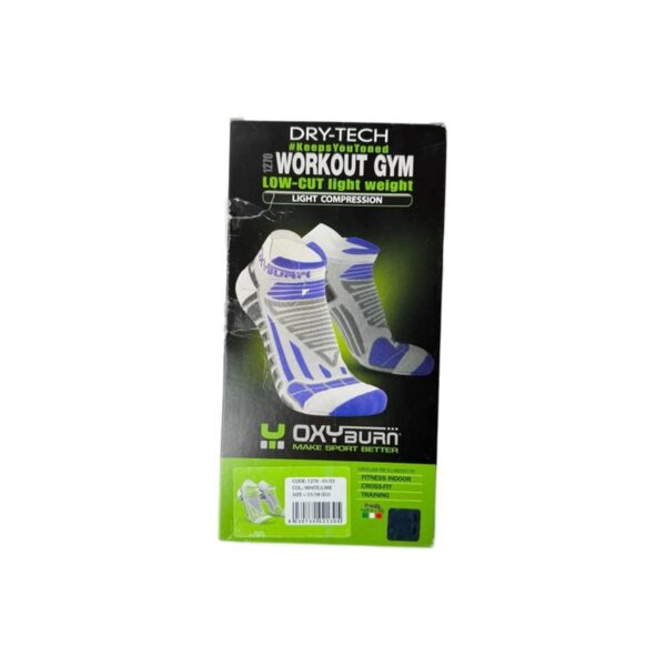 Chaussettes de sport basses unisexe blanc/gris/vert fluo taille 35-38