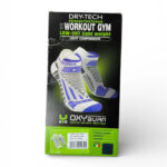 Chaussettes de sport basses unisexe blanc/gris/vert fluo taille 35-38 — vue 2