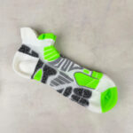 Chaussettes de sport basses unisexe blanc/gris/vert fluo taille 35-38 — vue 3