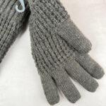 Gants en maille Bickley + Mitchell unisexe gris chiné taille TU — vue 4