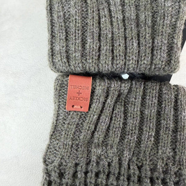 Gants en maille Bickley + Mitchell unisexe gris chiné taille TU — vue 6