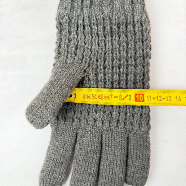 Gants en maille Bickley + Mitchell unisexe gris chiné taille TU — vue 8