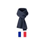 Écharpe Blanc Bonnet unisexe bleu jean taille TU