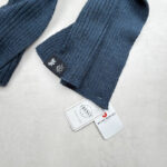 Écharpe Blanc Bonnet unisexe bleu jean taille TU — vue 4