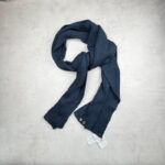 Écharpe Blanc Bonnet unisexe bleu jean taille TU — vue 6