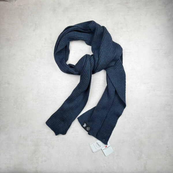 Écharpe Blanc Bonnet unisexe bleu jean taille TU — vue 6